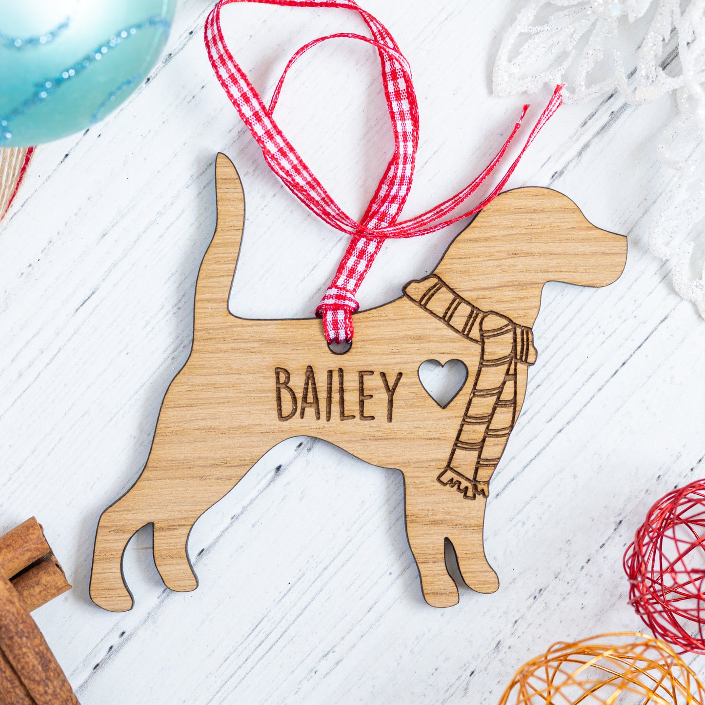 Personalised Dog Breed Decoration - Christmas Tree Bauble / Remembrance Gift