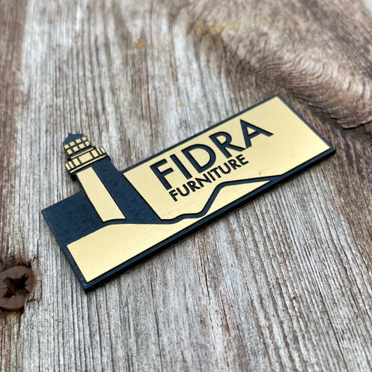 Self Adhesive Metallic Plaques / Signs / Tags for Furniture