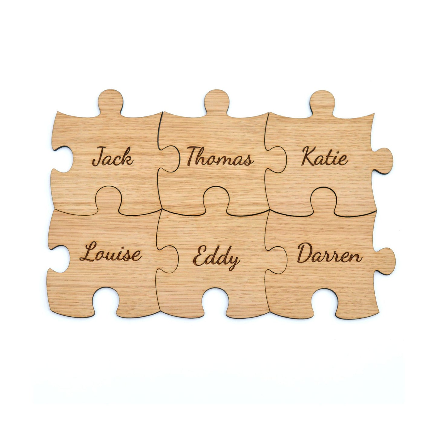 Personalised Name Jigsaw Puzzle Coasters - Join to Make Set