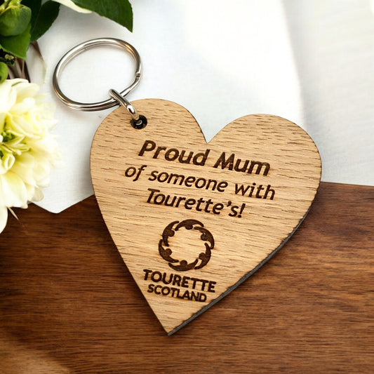 'PROUD' Charity Keyrings – Custom Wooden Fundraising Promotional Keyrings for Resale