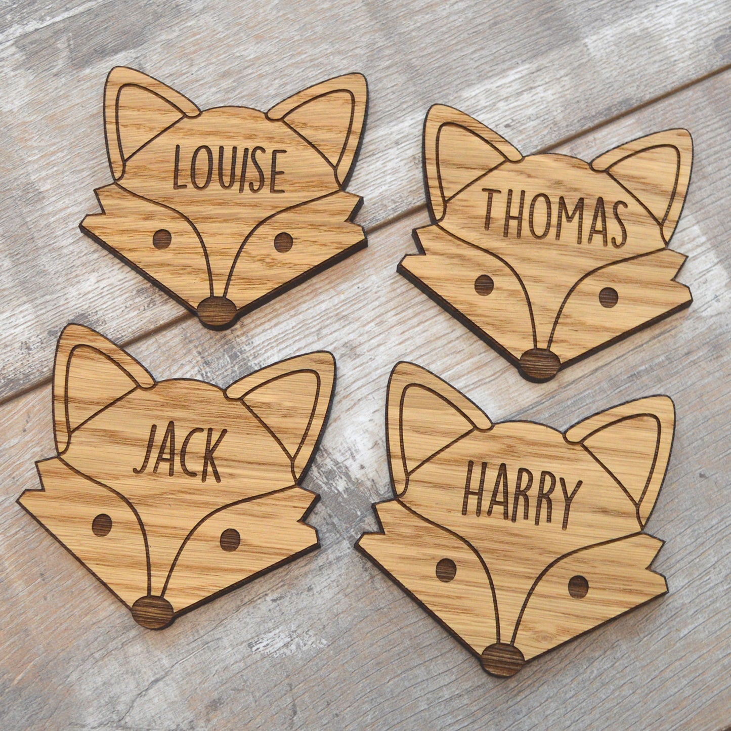 Valentine's Day Anniversary Fox Coasters - Personalise With ANYTHING!