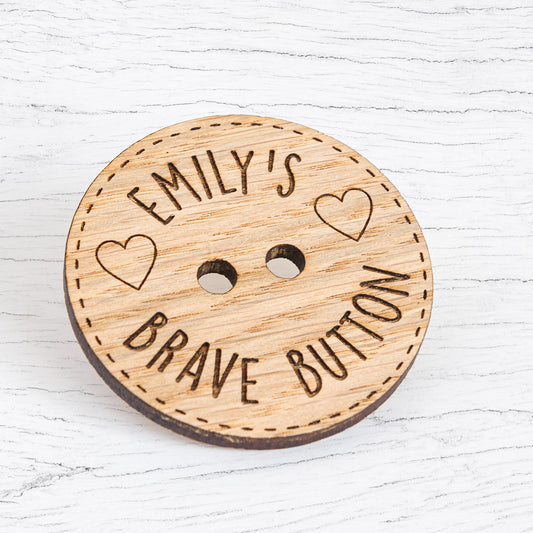 Personalised Brave Button - Worry Anxiety Gift For First Day At School Nursery