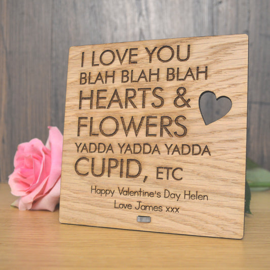 Sarcastic Cynical Anti Valentines Day Wooden Plaque