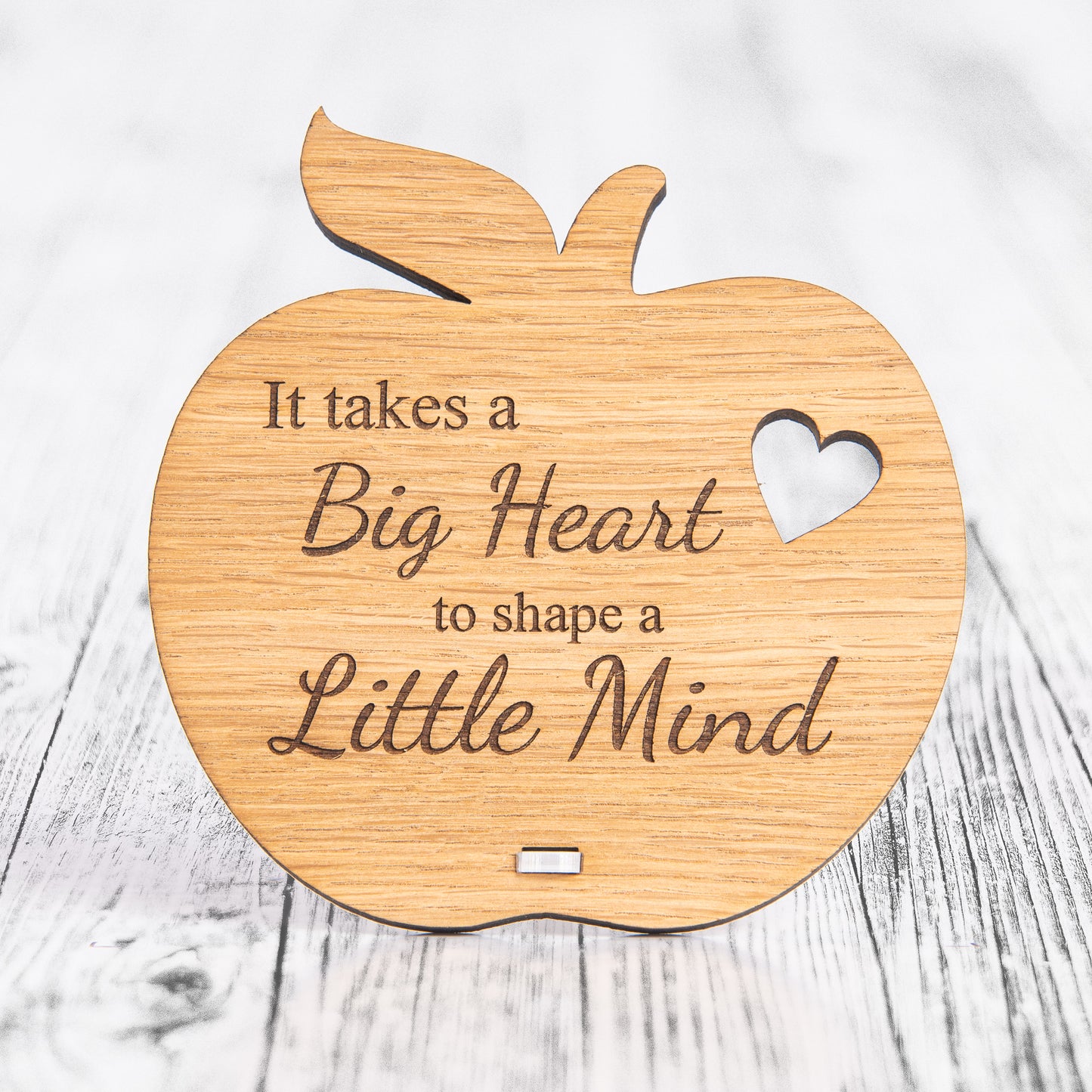 Personalised Thank You Gift For Teacher - Wooden Apple Plaque