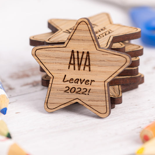 Wooden Star Fridge Magnets - Christmas Gift For Pupils From Teacher