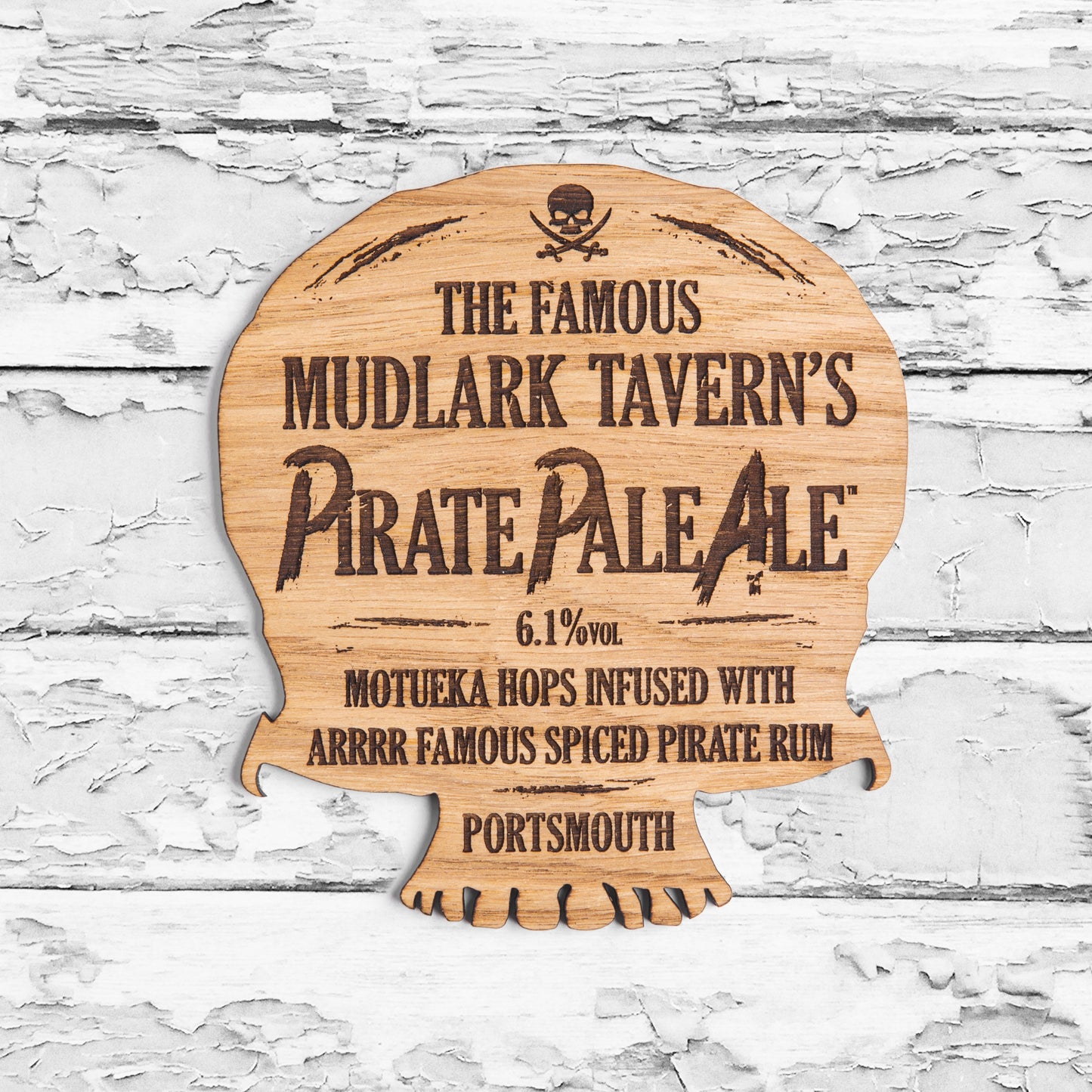 Engraved Custom Wooden Bar Pump Clips