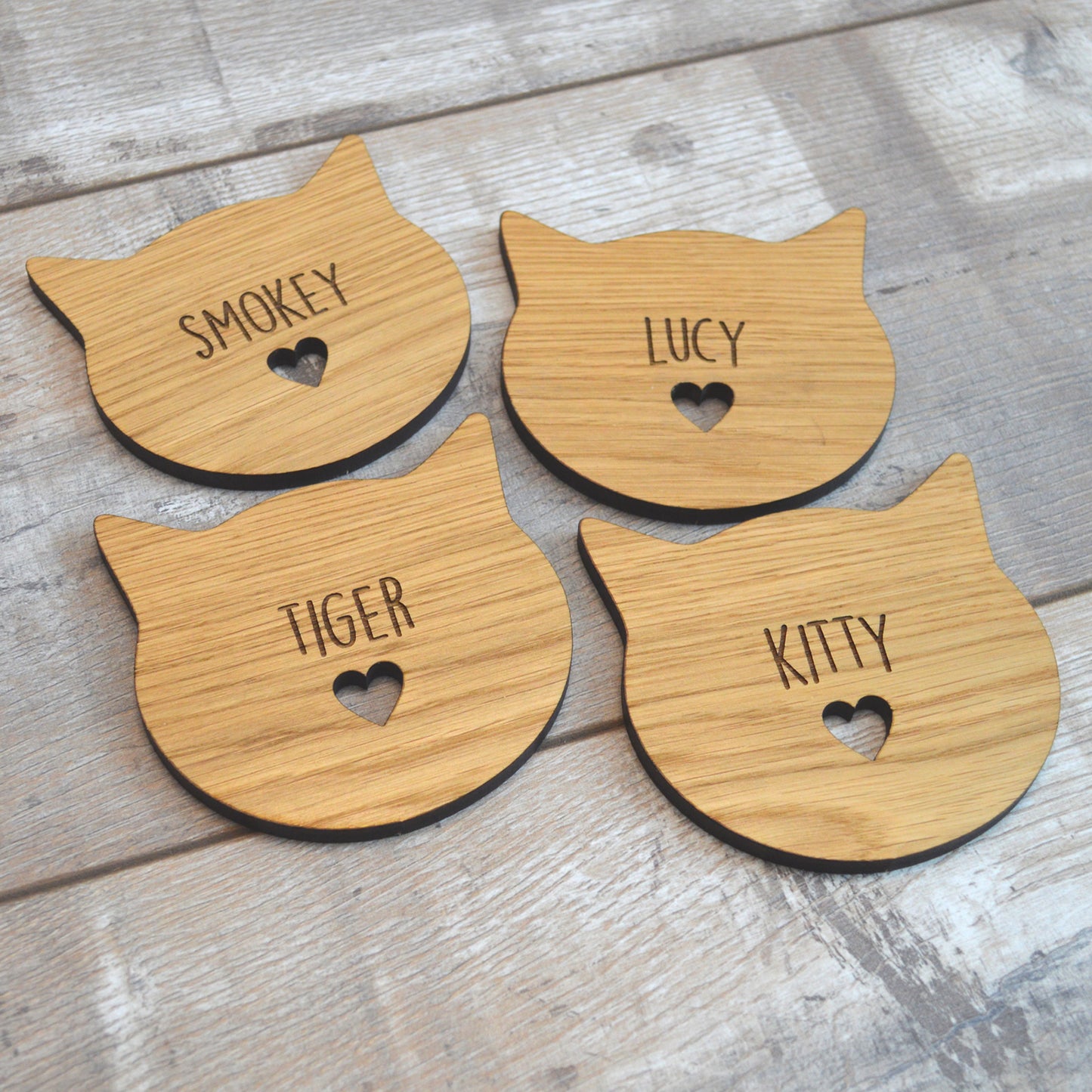 Personalised Cat Coasters - Gift For Cat Lovers