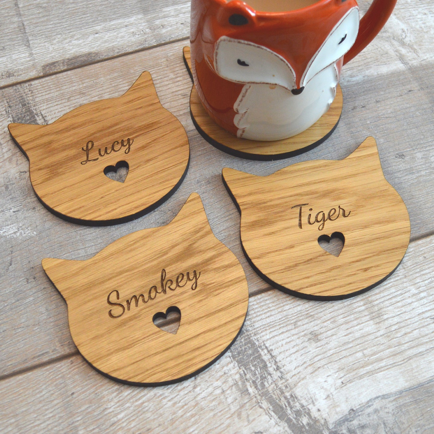 Personalised Cat Coasters - Gift For Cat Lovers
