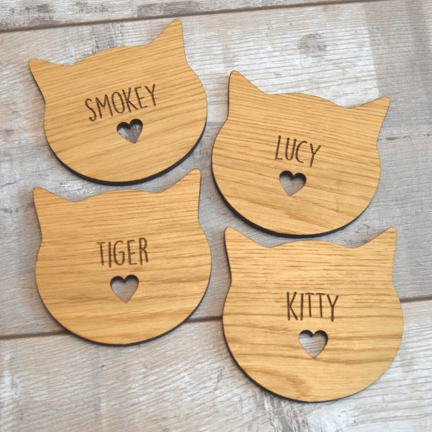 Personalised Cat Coasters - Gift For Cat Lovers