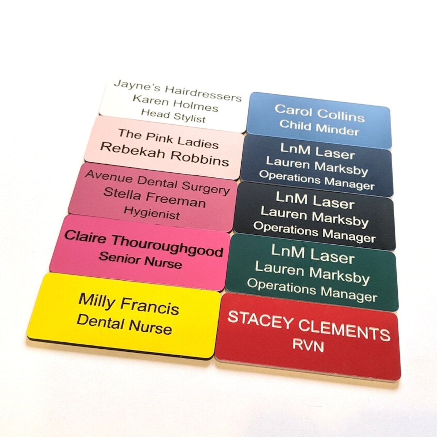 Coloured Name Badges