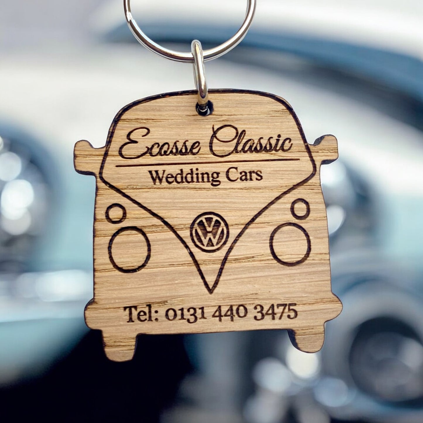 Wooden Keyrings - With Custom Logo and Text - For Bulk Promotional Marketing