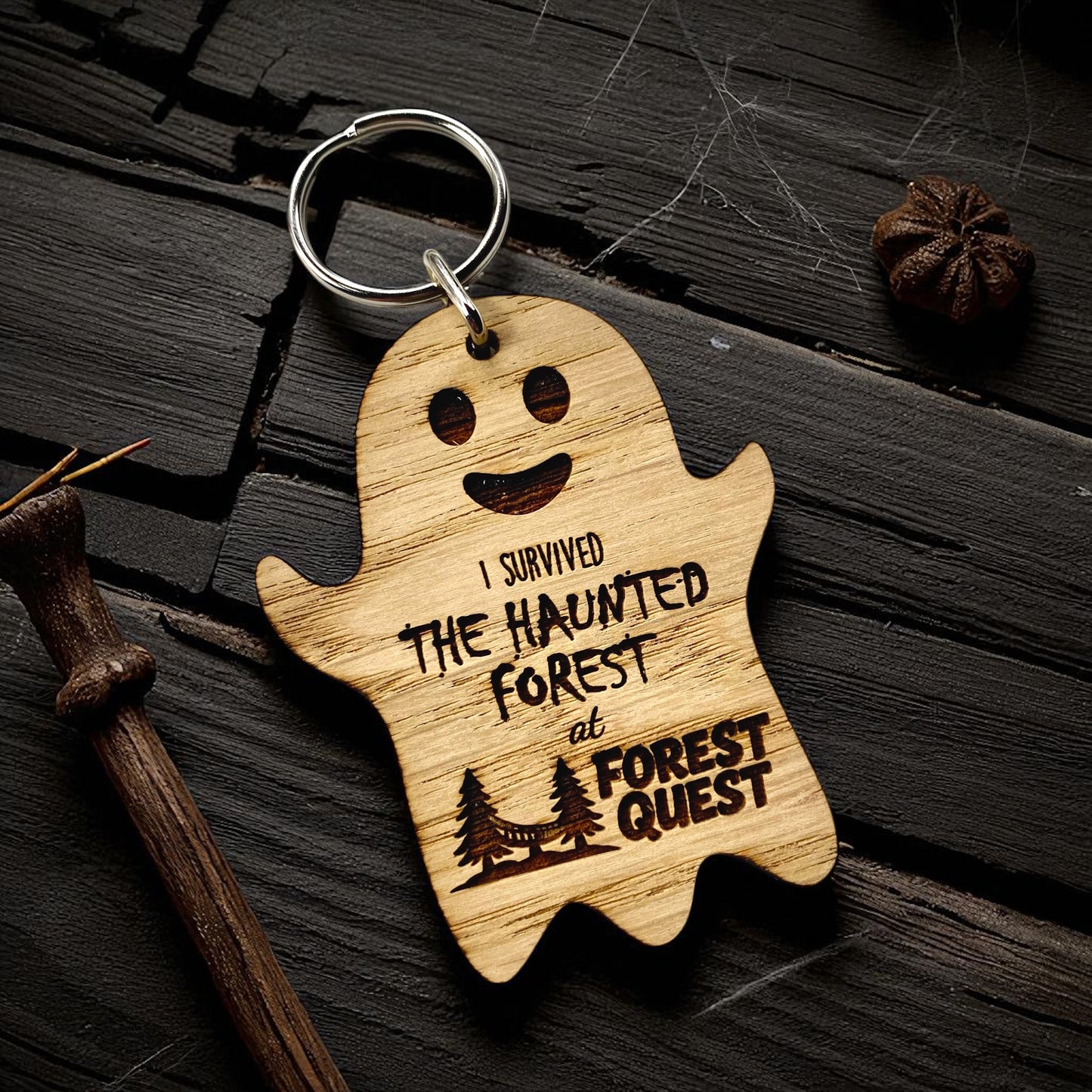 Wooden Halloween Keyrings – Custom Event Favours & Promotional Giveaways