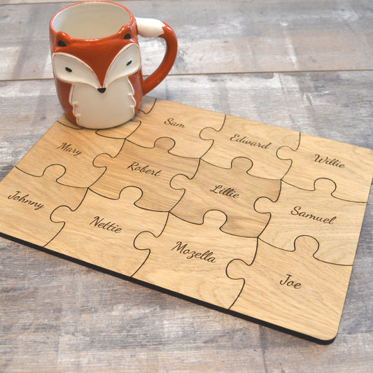 Wooden Jigsaw Puzzle - Personalised Coaster Sets