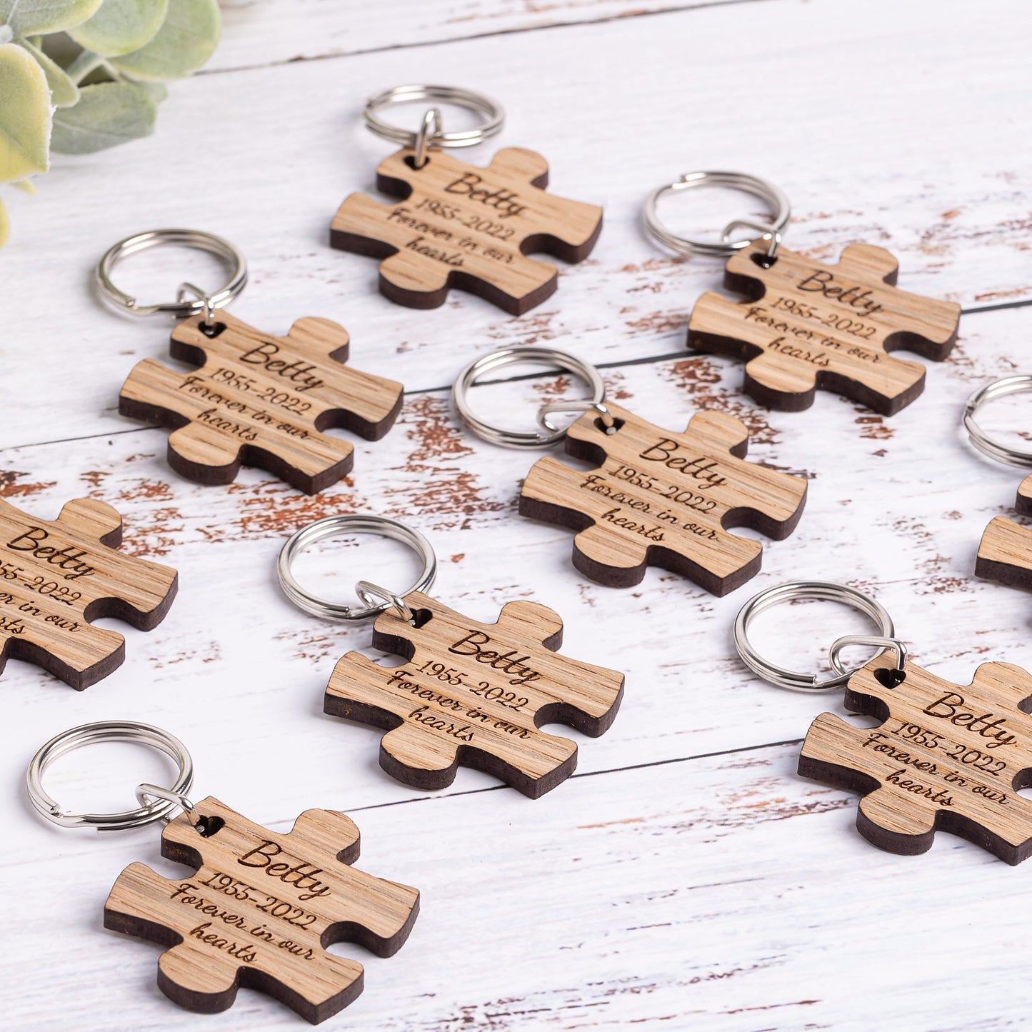 Funeral Memorial Keepsake Favours - Jigsaw Puzzle Keyrings