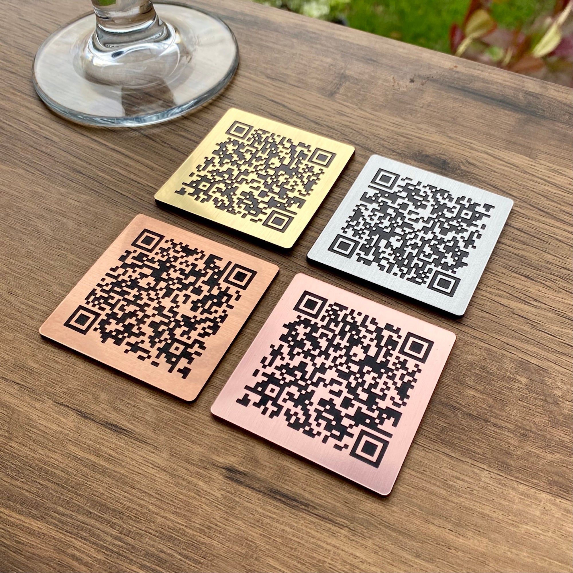 Self Adhesive Metallic QR Code Plaques – Naturelase