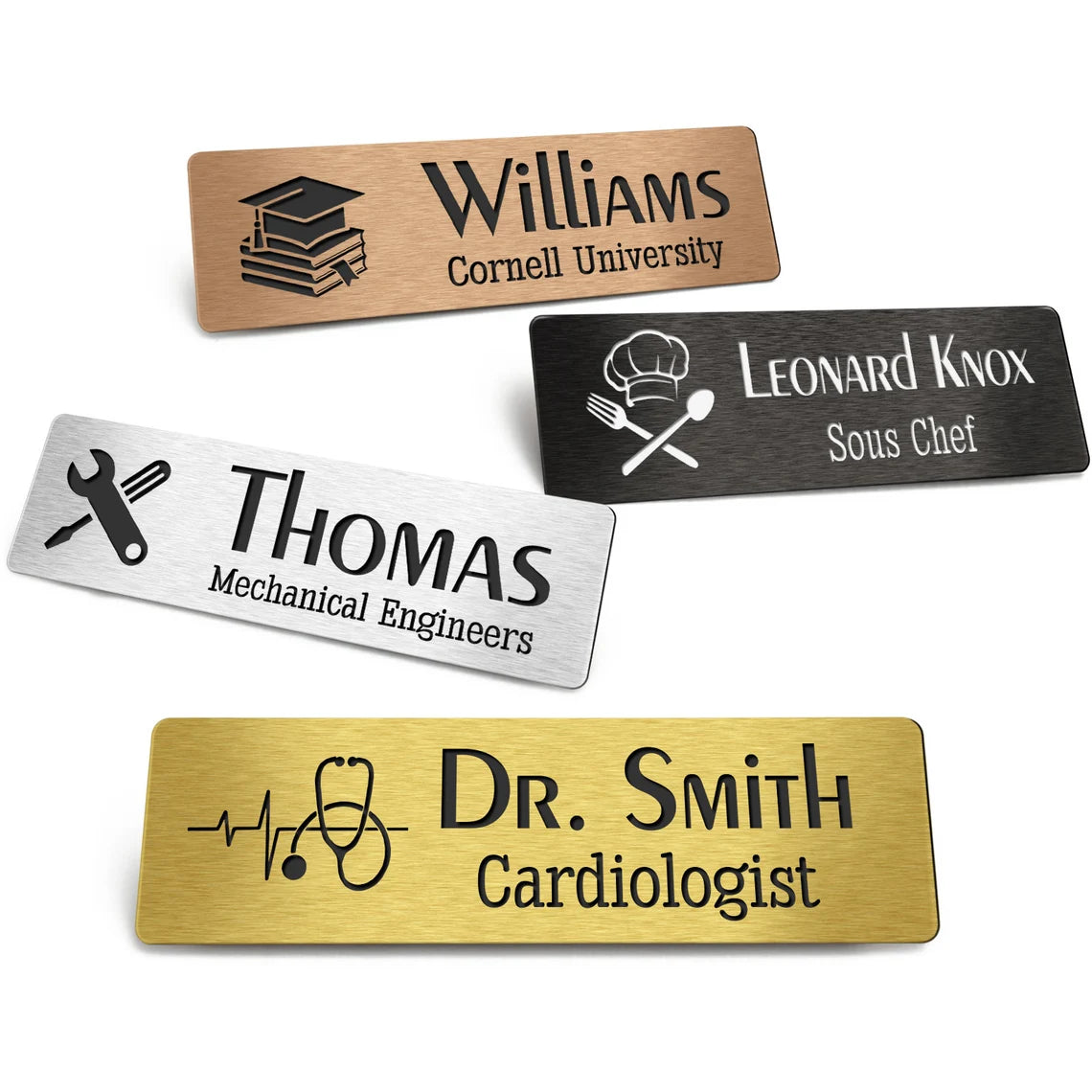 Metallic Name Badges