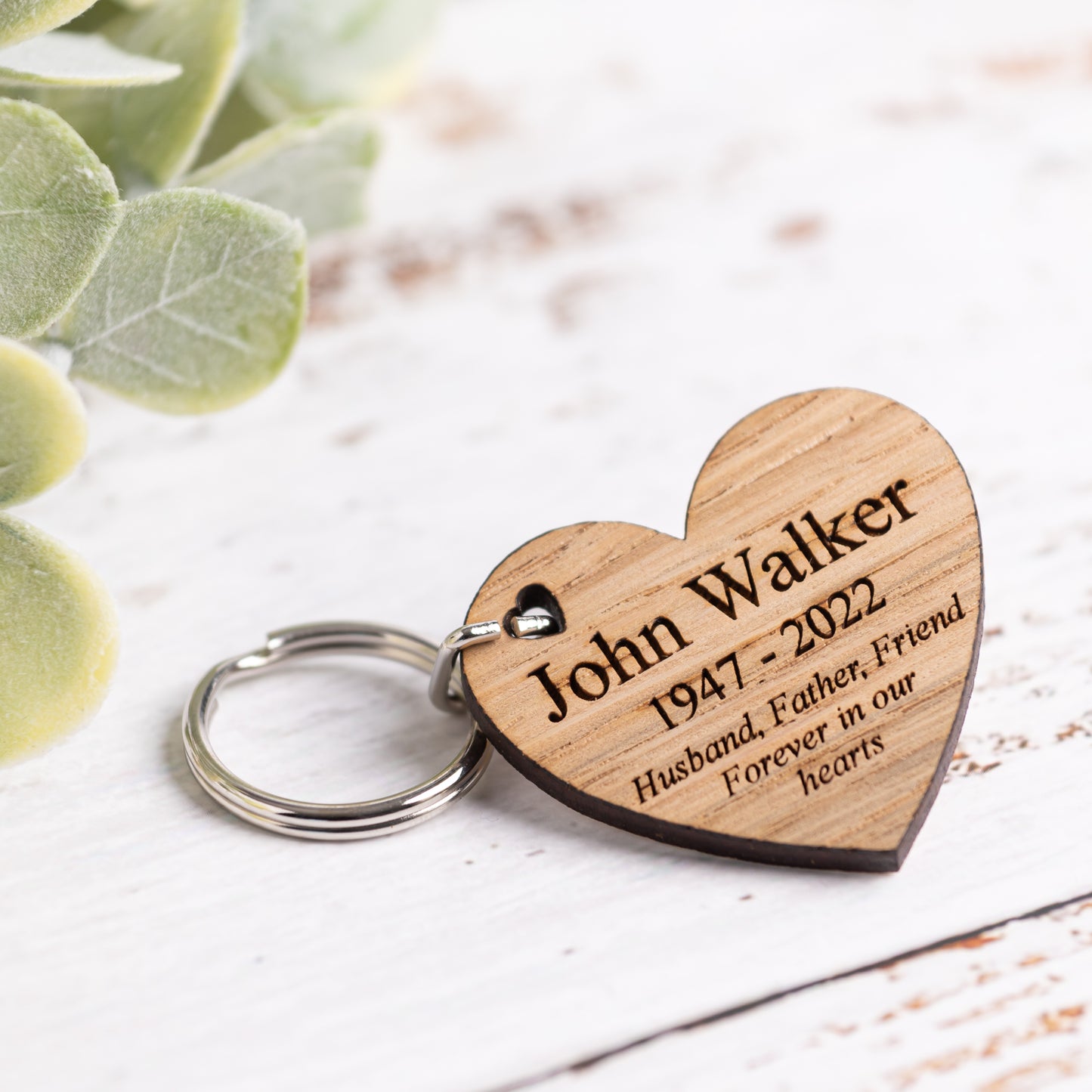 Personalised Wooden Heart - Funeral Keepsake Favours