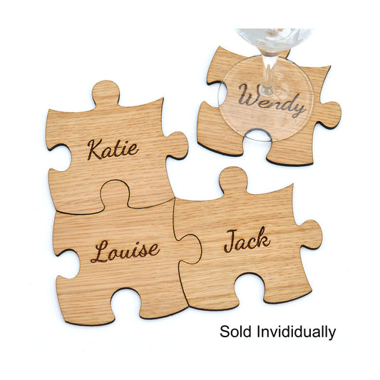 Personalised Name Jigsaw Puzzle Coasters - Join to Make Set