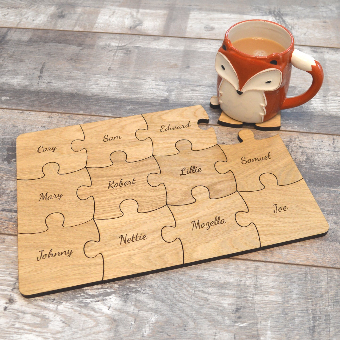 Wooden Jigsaw Puzzle - Personalised Coaster Sets