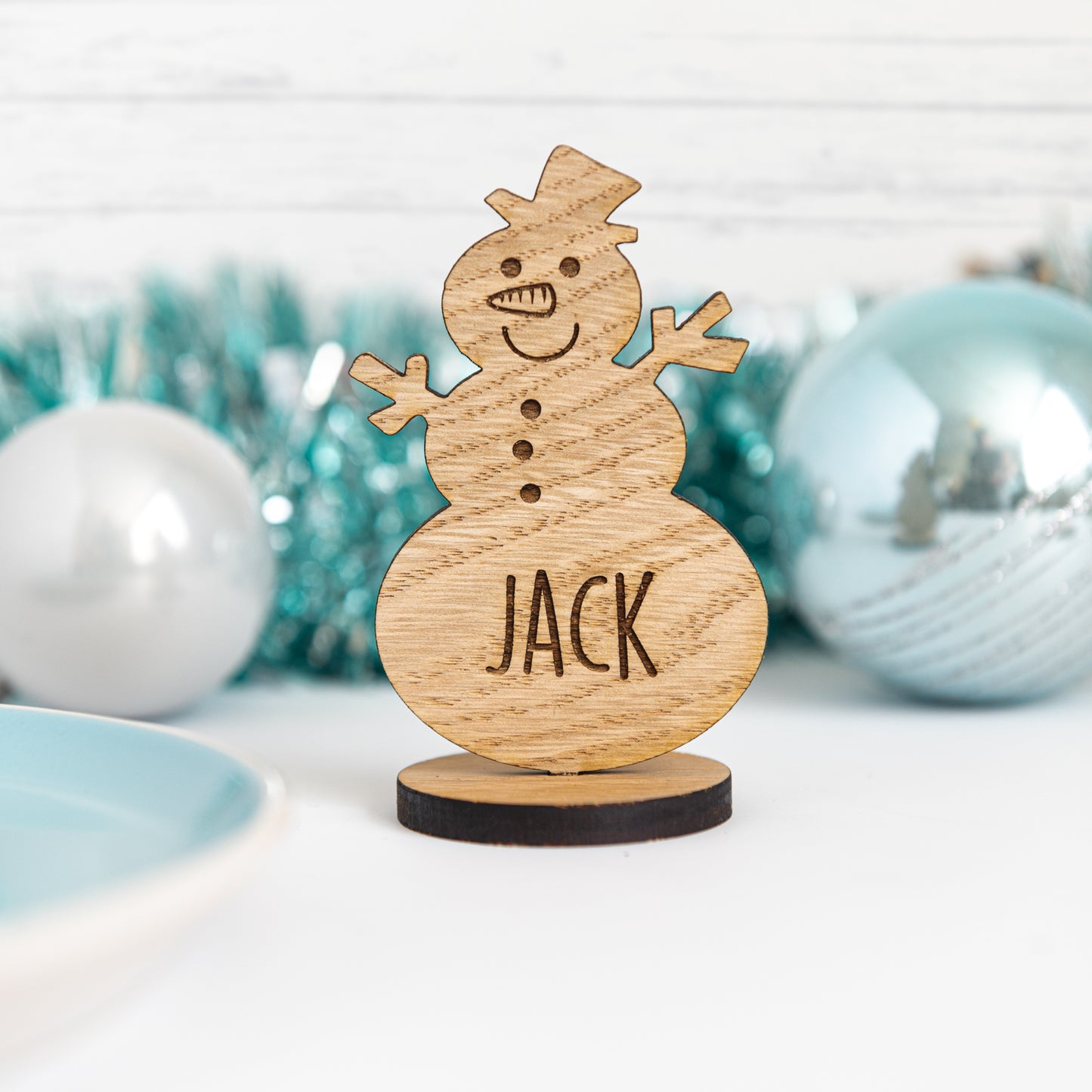 Personalised Snowman Place Names For The Christmas Table