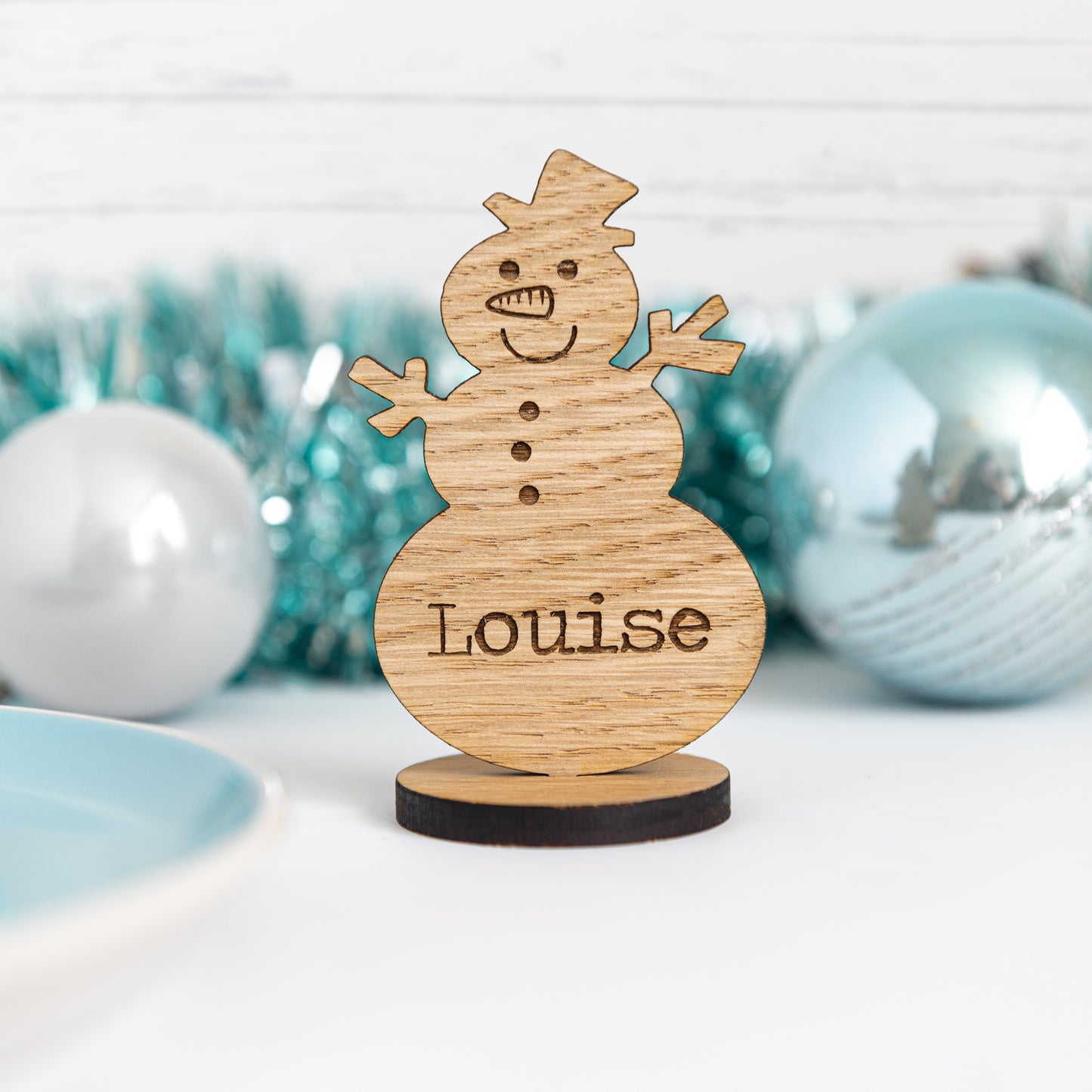 Personalised Snowman Place Names For The Christmas Table