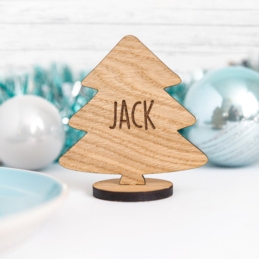 Personalised Christmas Tree Place Names For The Christmas Table