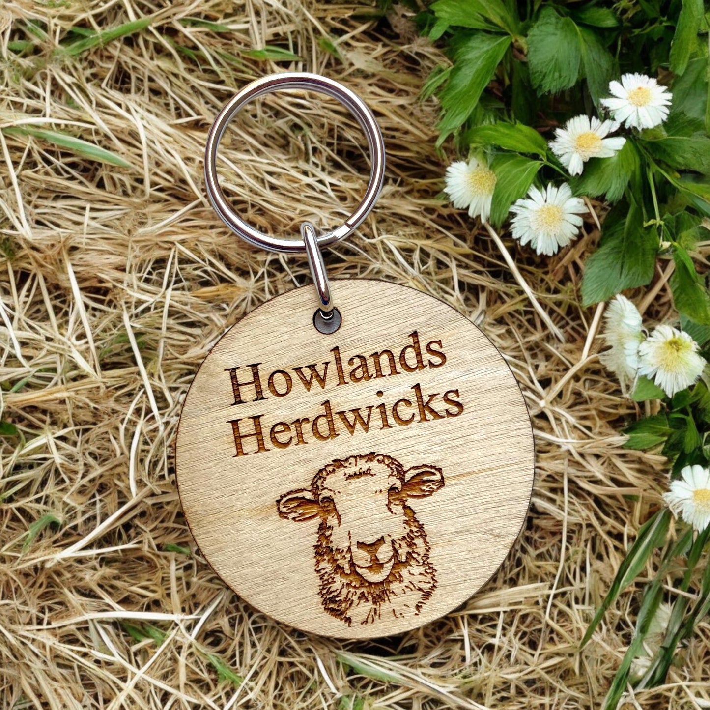 Wooden Keyrings - With Custom Logo and Text - For Bulk Promotional Marketing