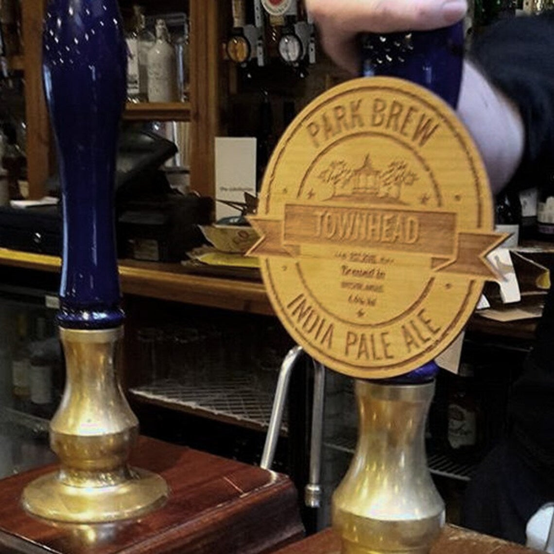 Engraved Custom Wooden Bar Pump Clips