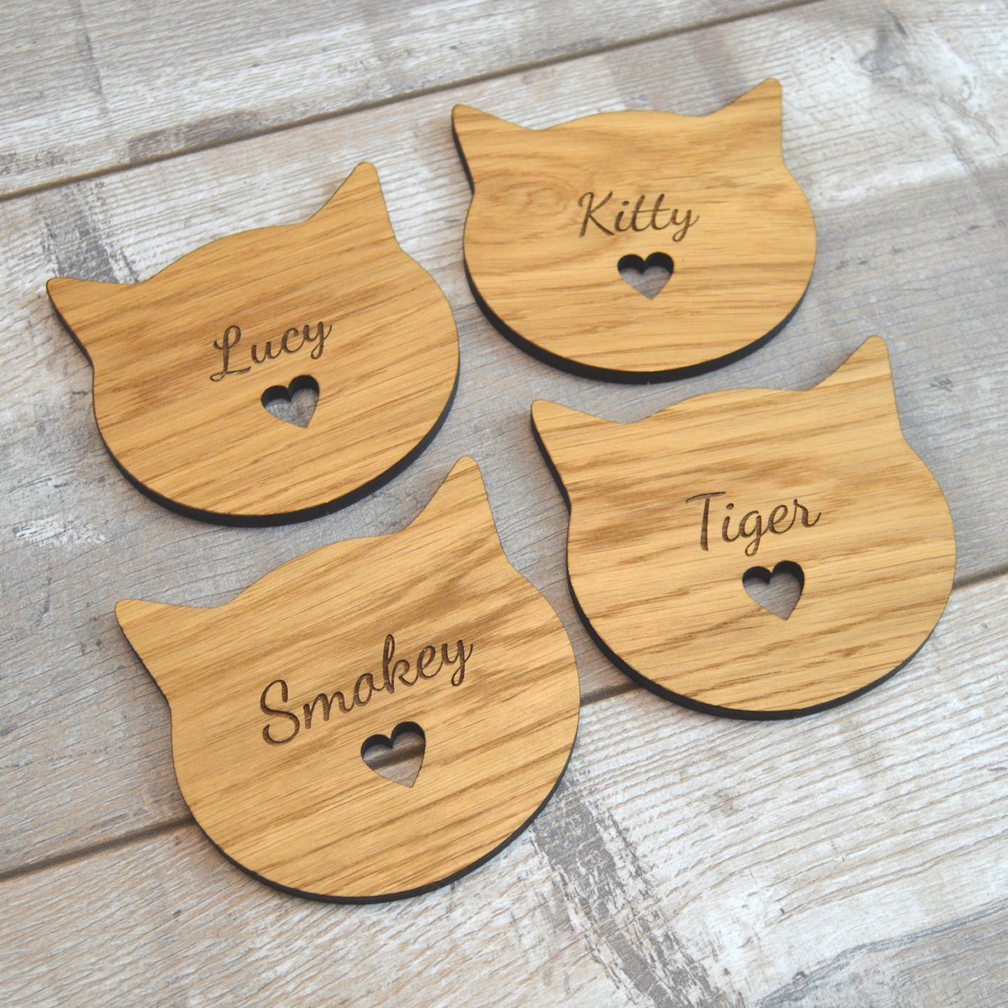 Personalised Cat Coasters - Gift For Cat Lovers