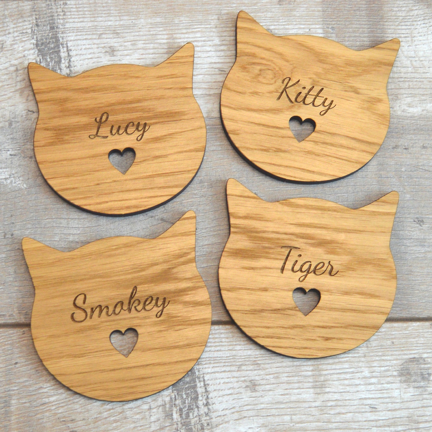 Personalised Cat Coasters - Gift For Cat Lovers