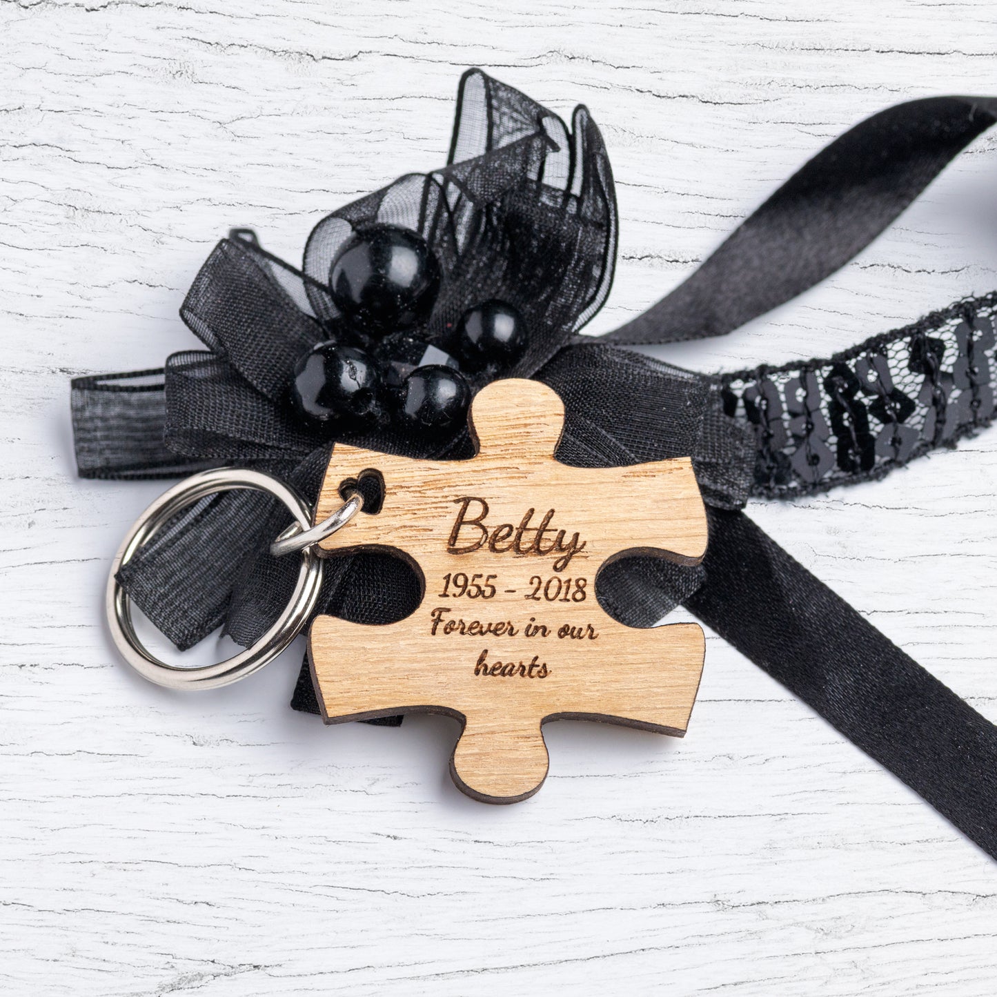 Funeral Memorial Keepsake Favours - Jigsaw Puzzle Keyrings