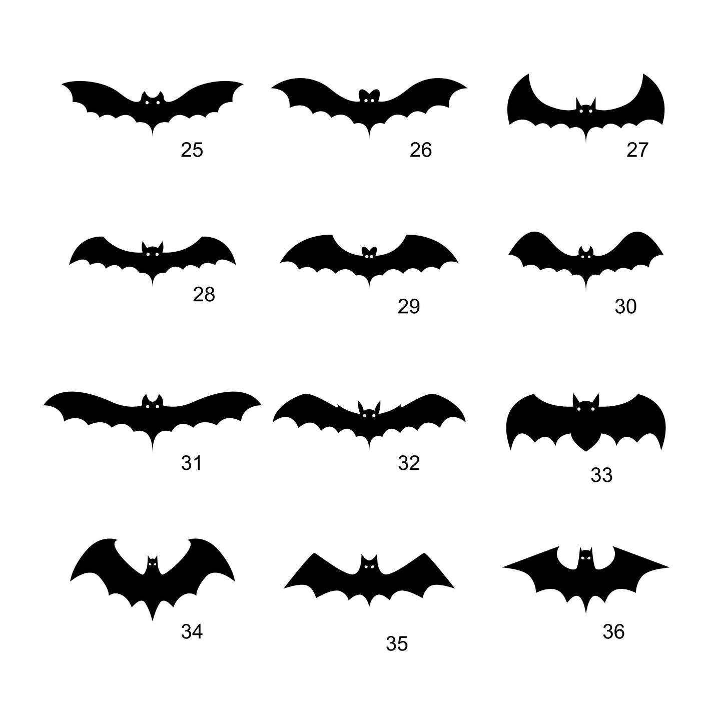 Wooden Bat Shapes