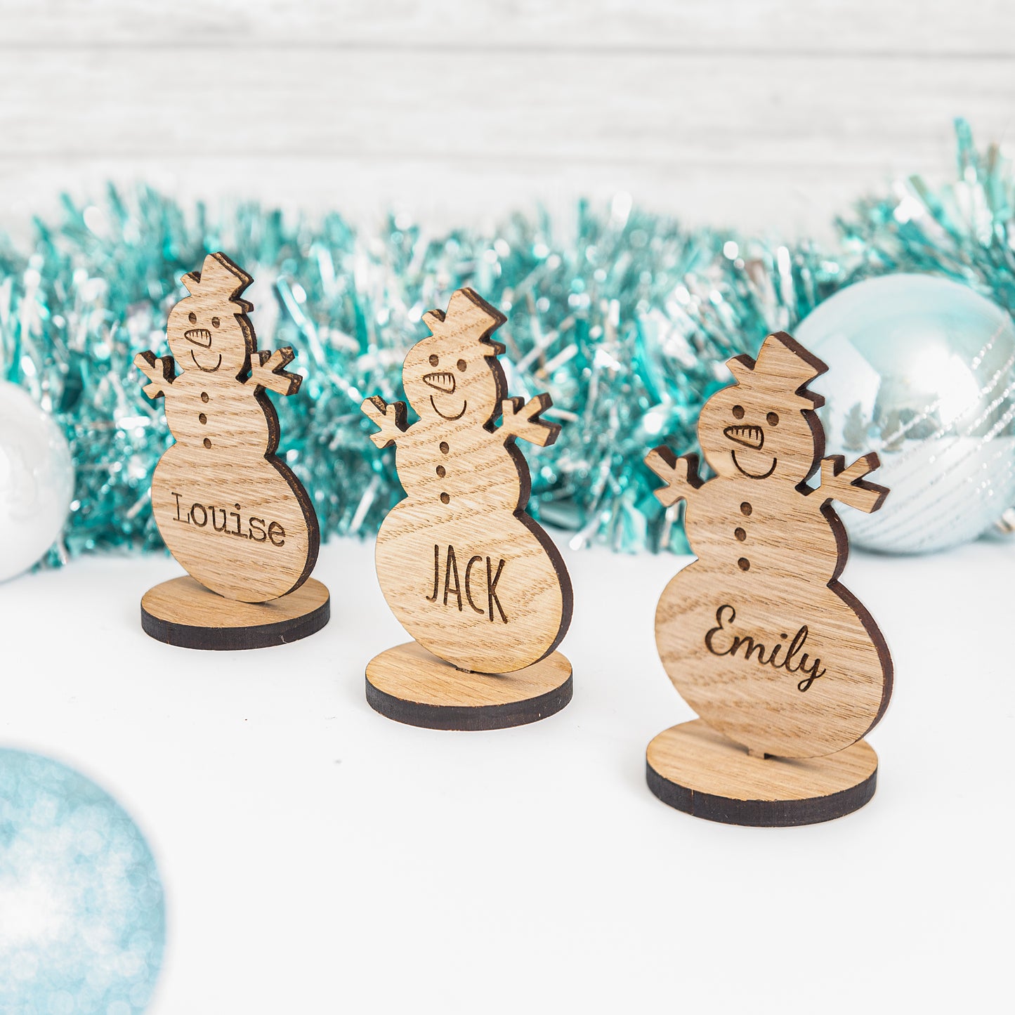 Personalised Snowman Place Names For The Christmas Table