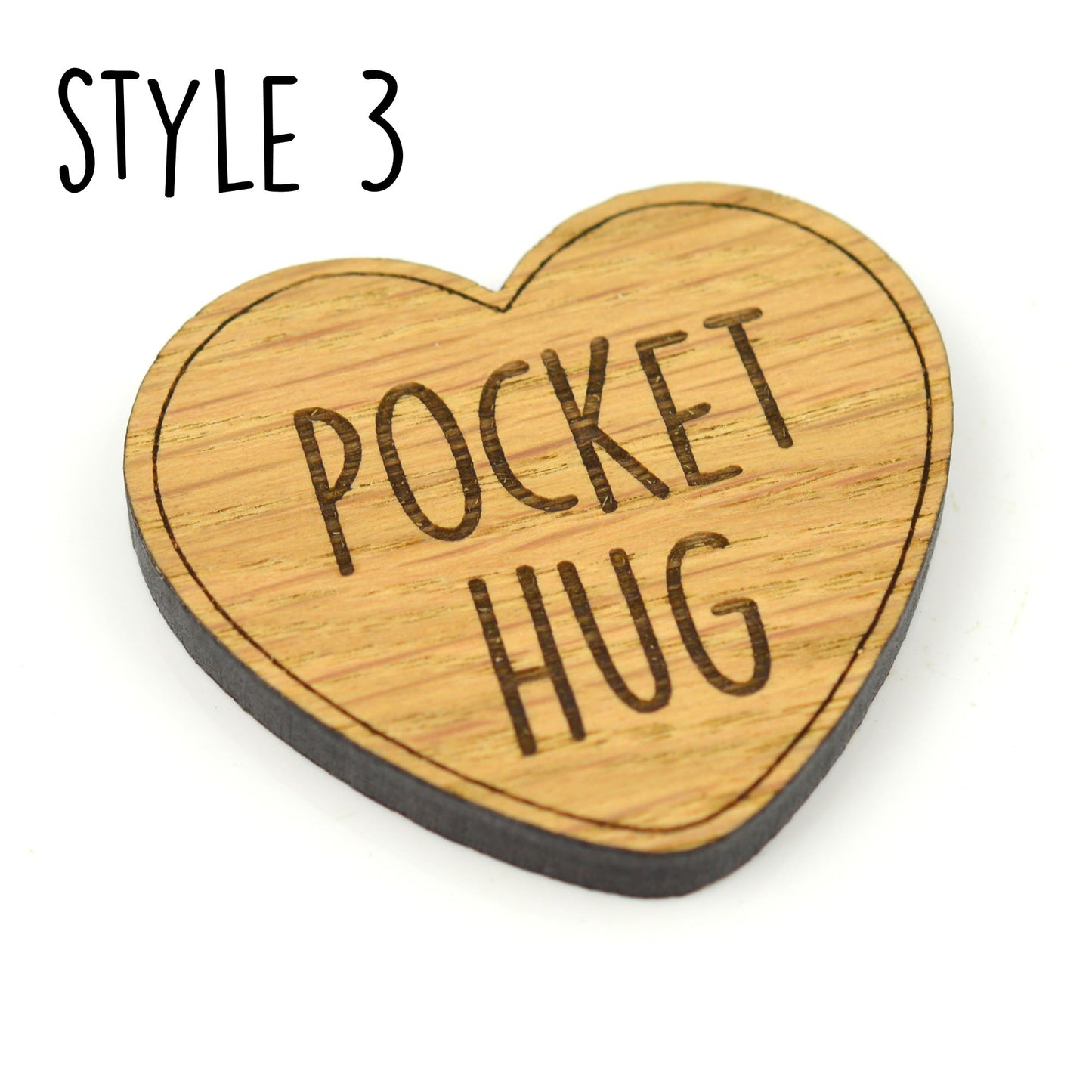 Little Wooden Pocket Heart Shaped Hug Tokens - Bulk Wholesale