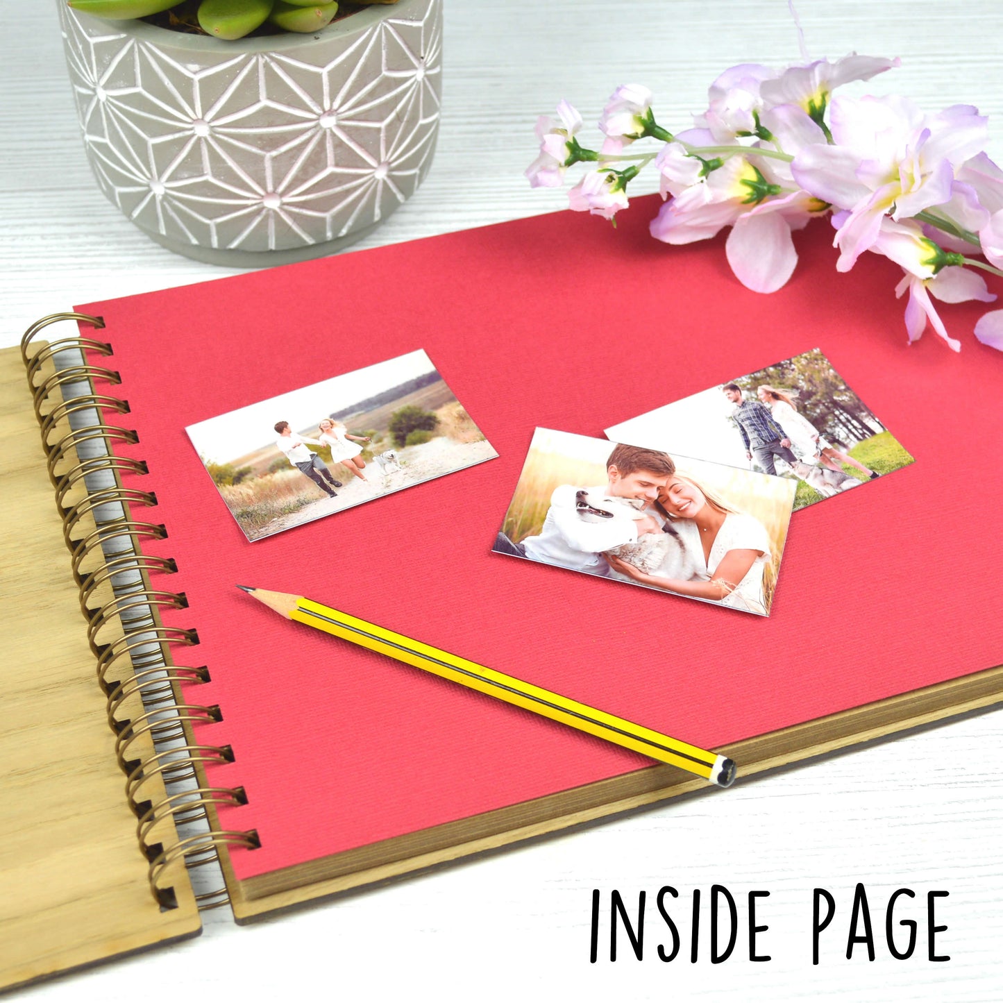 Personalised Valentine's Day Wooden Photo Scrapbook