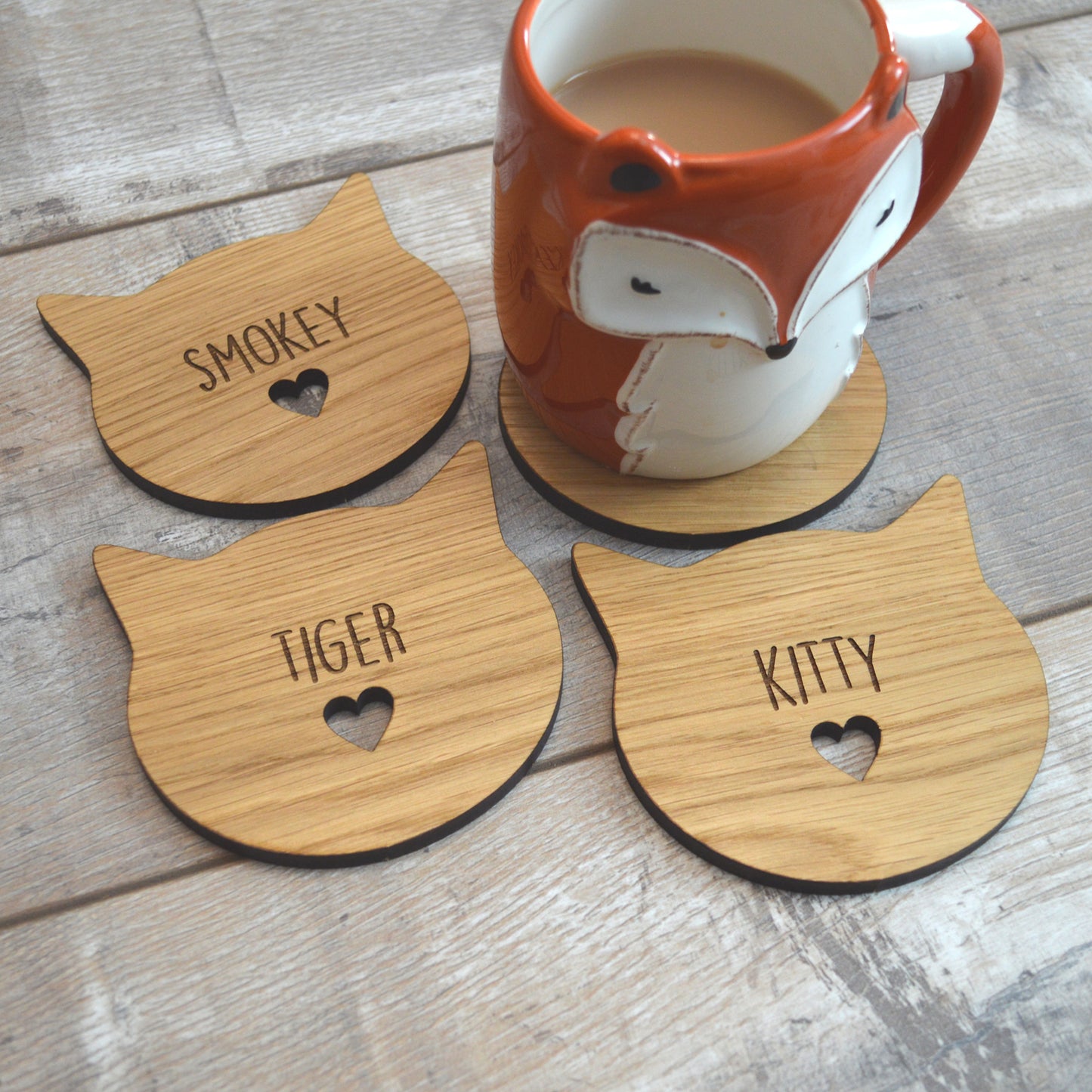 Personalised Cat Coasters - Gift For Cat Lovers
