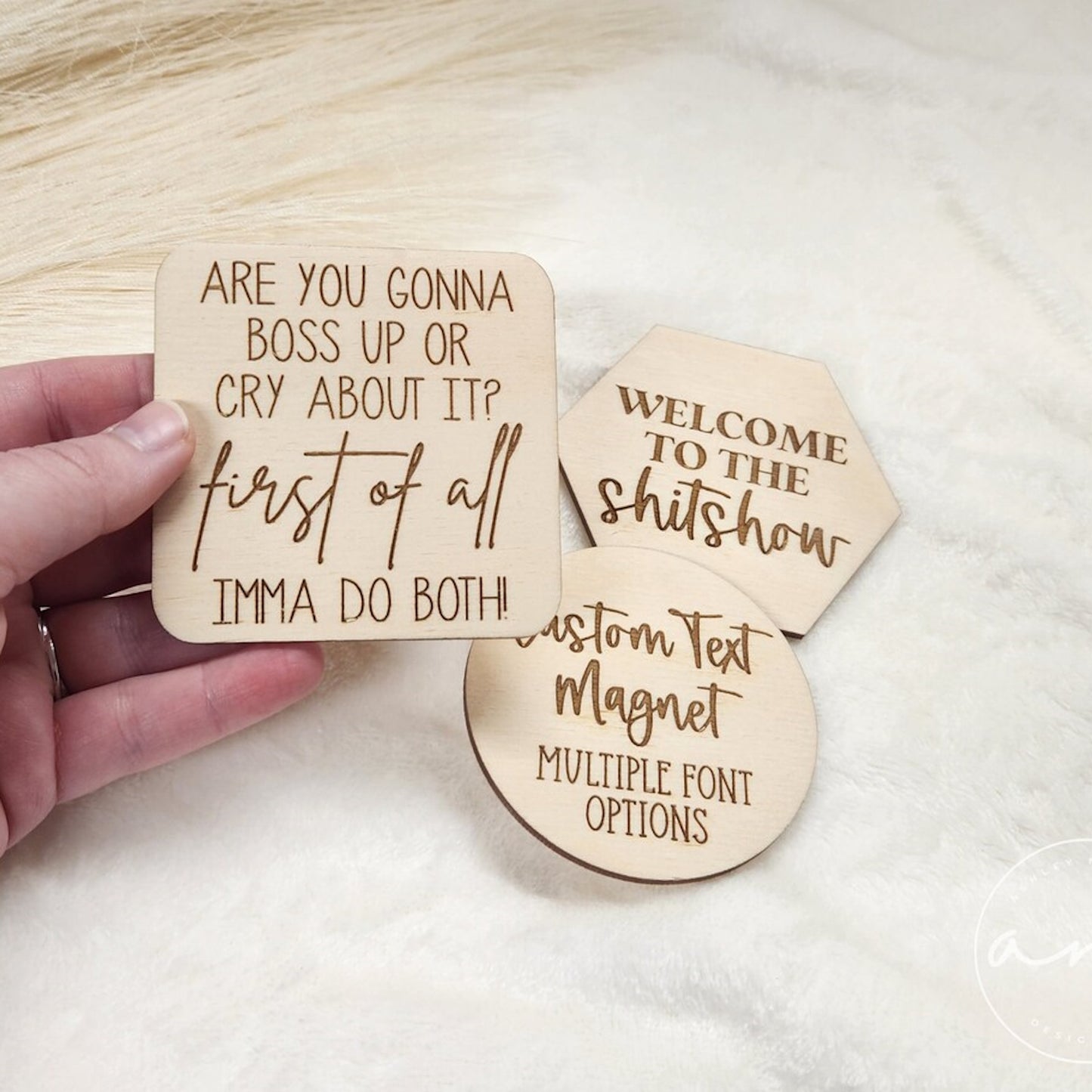 Wooden Fridge Magnets