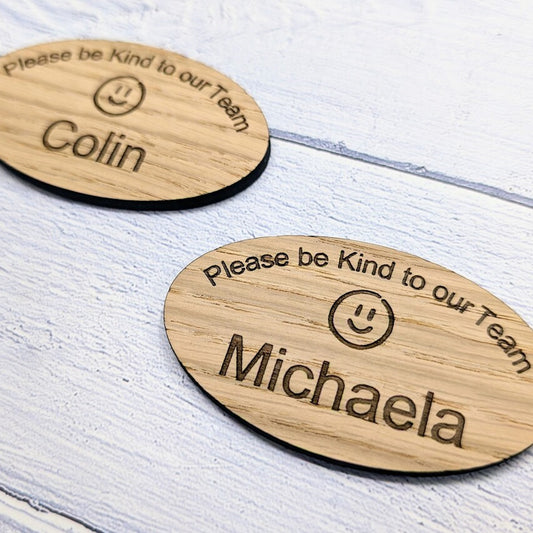 Wooden Name Badges