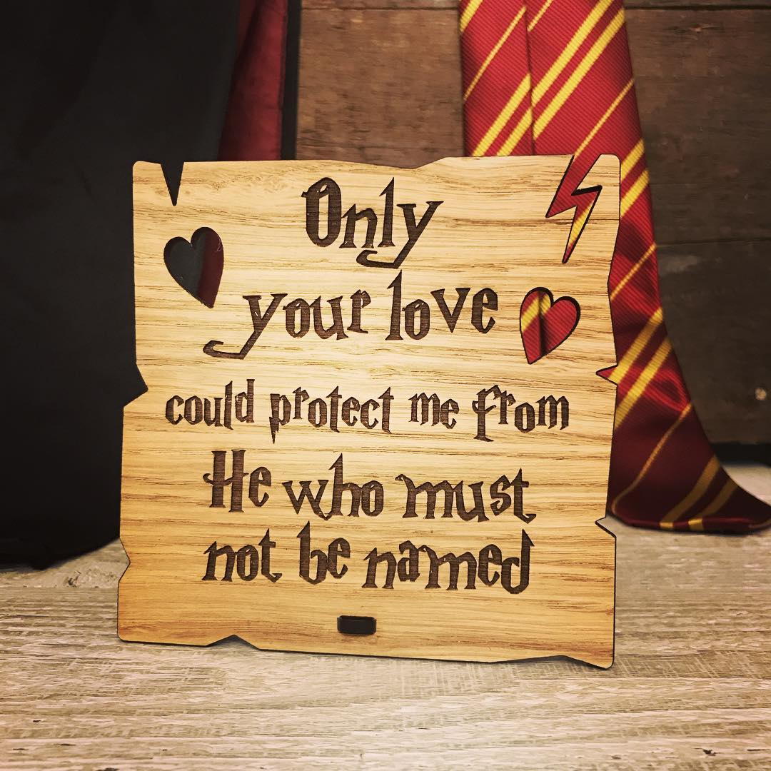 Harry Potter "HE WHO MUST NOT BE NAMED" Valentines Day Plaque