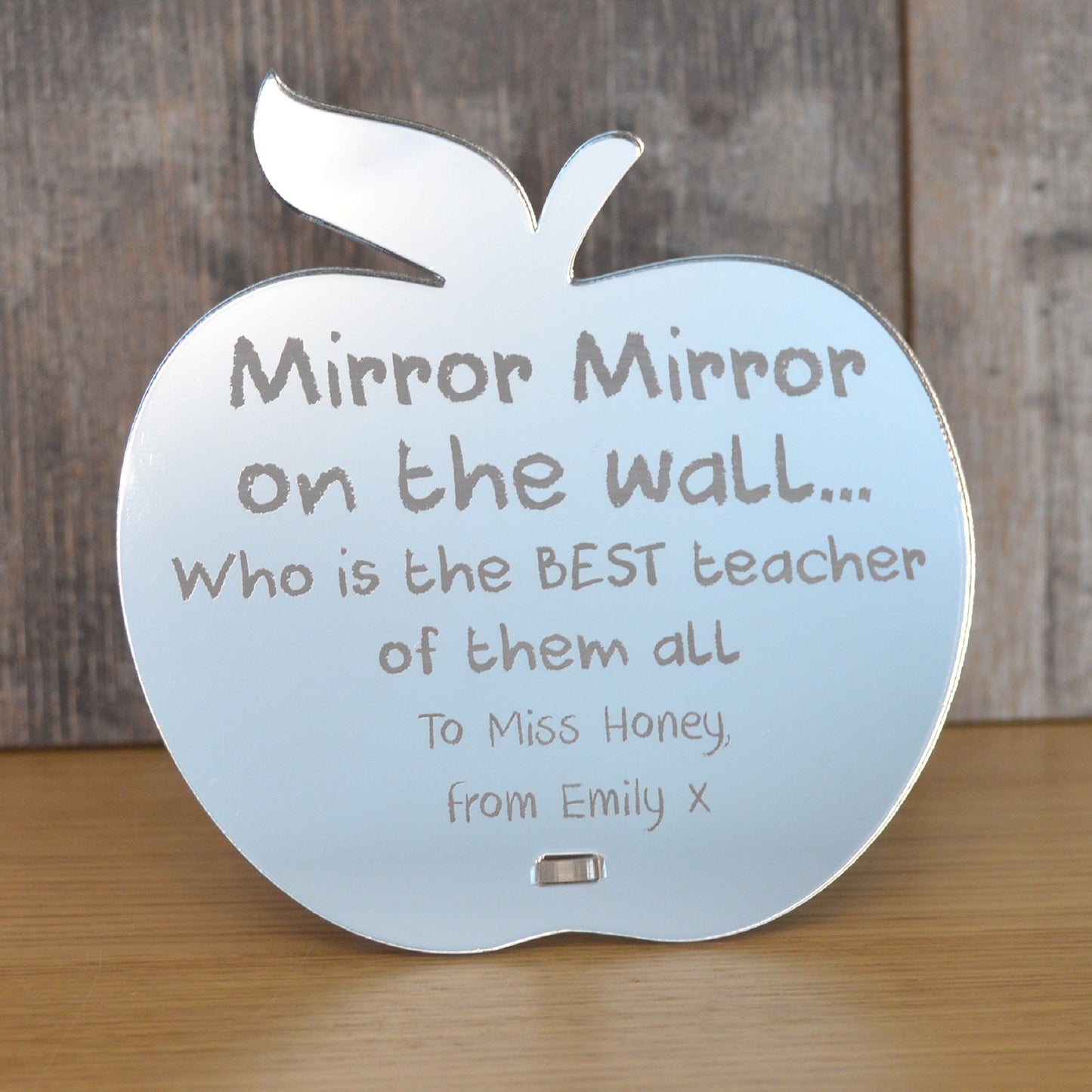 Unique Personalised Teacher Gift - Mirror Mirror On The Wall - Best Teacher Plaque Sign