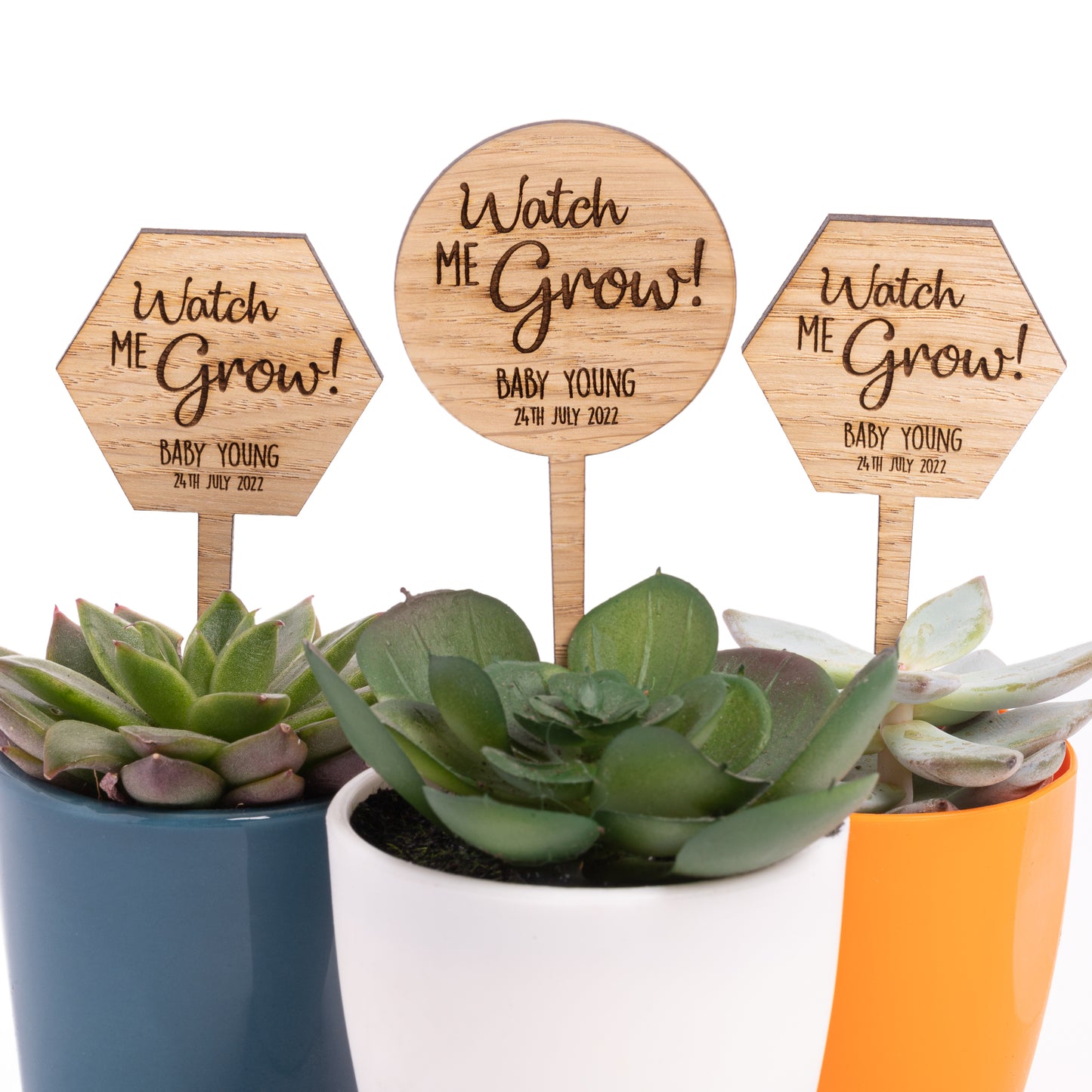 Wooden Plant Stakes - Personalised Baby Shower Favours