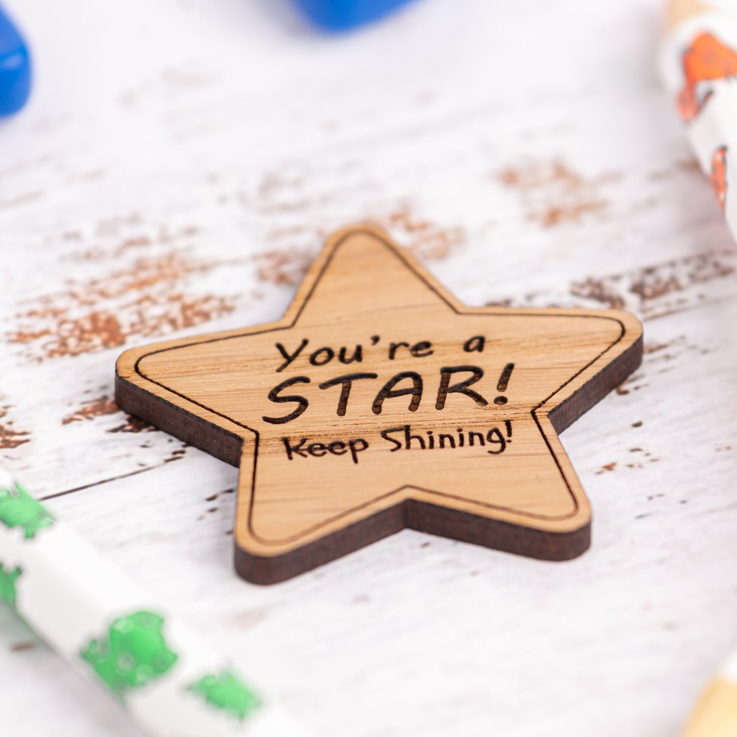 Wooden Star - Personalised Teacher Pupil Gifts