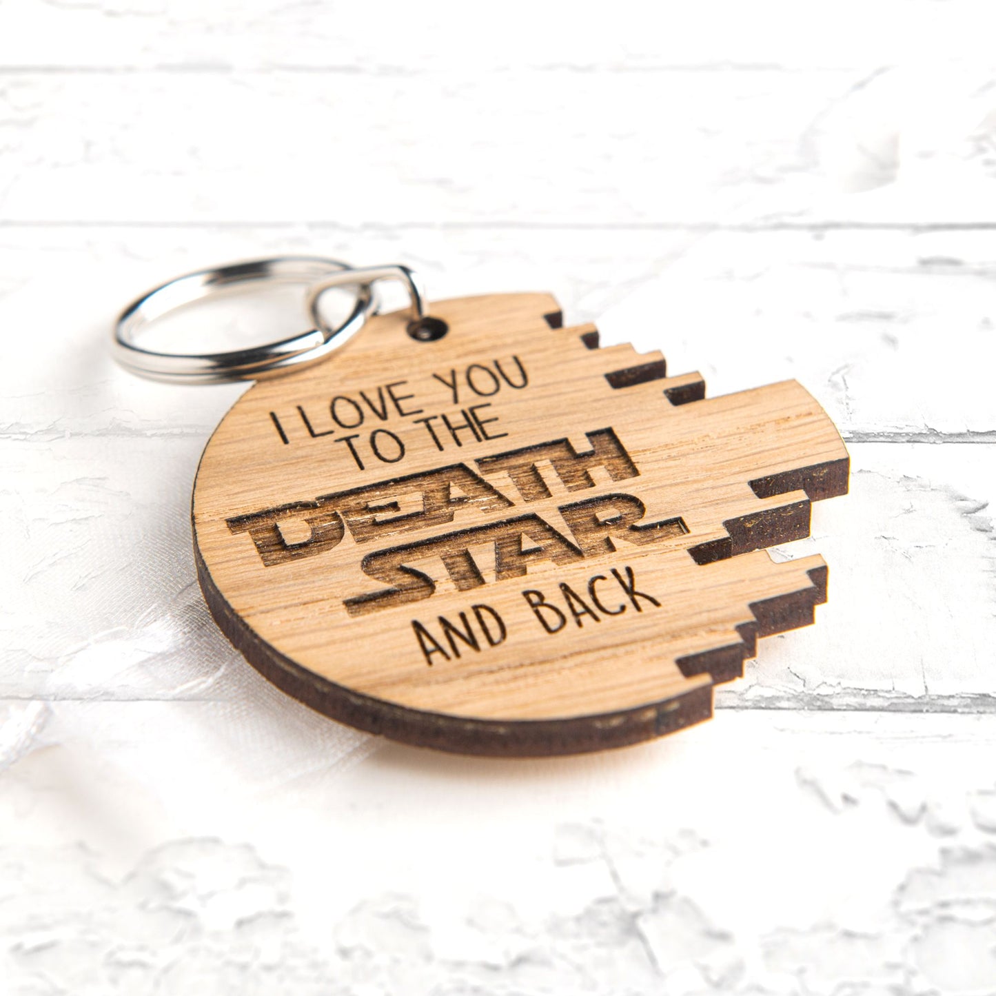 I Love You To The DEATH STAR and BACK - Valentines Day Star Wars Keyring Gift