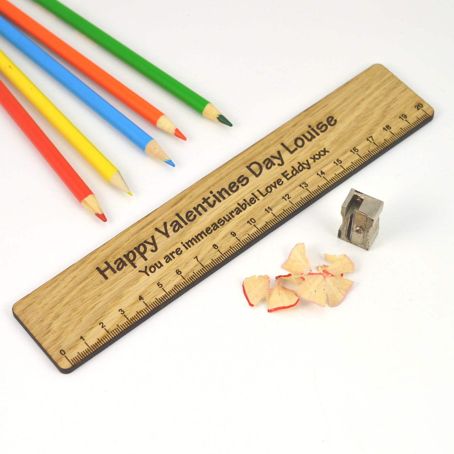 Personalised Wooden Valentines Day Ruler