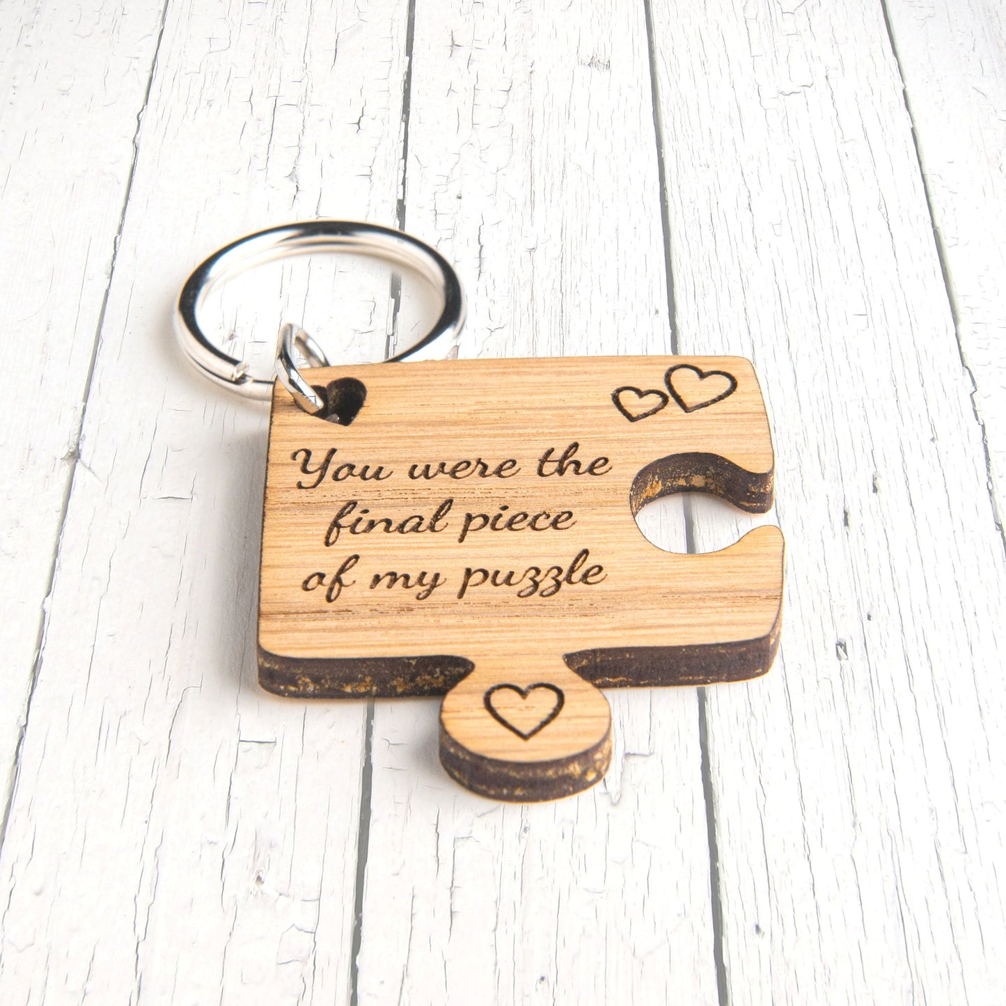 You WERE The FINAL Piece Of My Puzzle - Jigsaw Keyring Valentines Day Gift