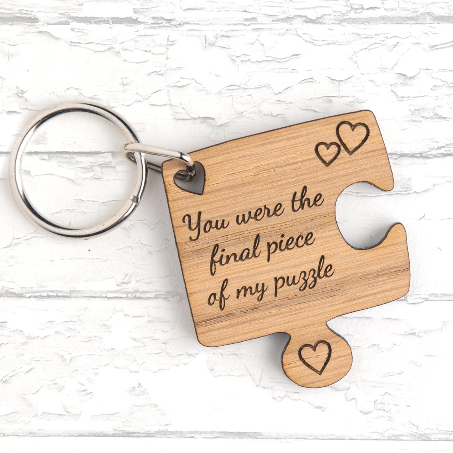 You WERE The FINAL Piece Of My Puzzle - Jigsaw Keyring Valentines Day Gift